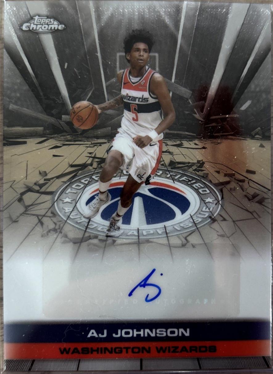 2025 Topps Chrome Autograph Issue Veteran AJ Johnson #TAU-AJJ card