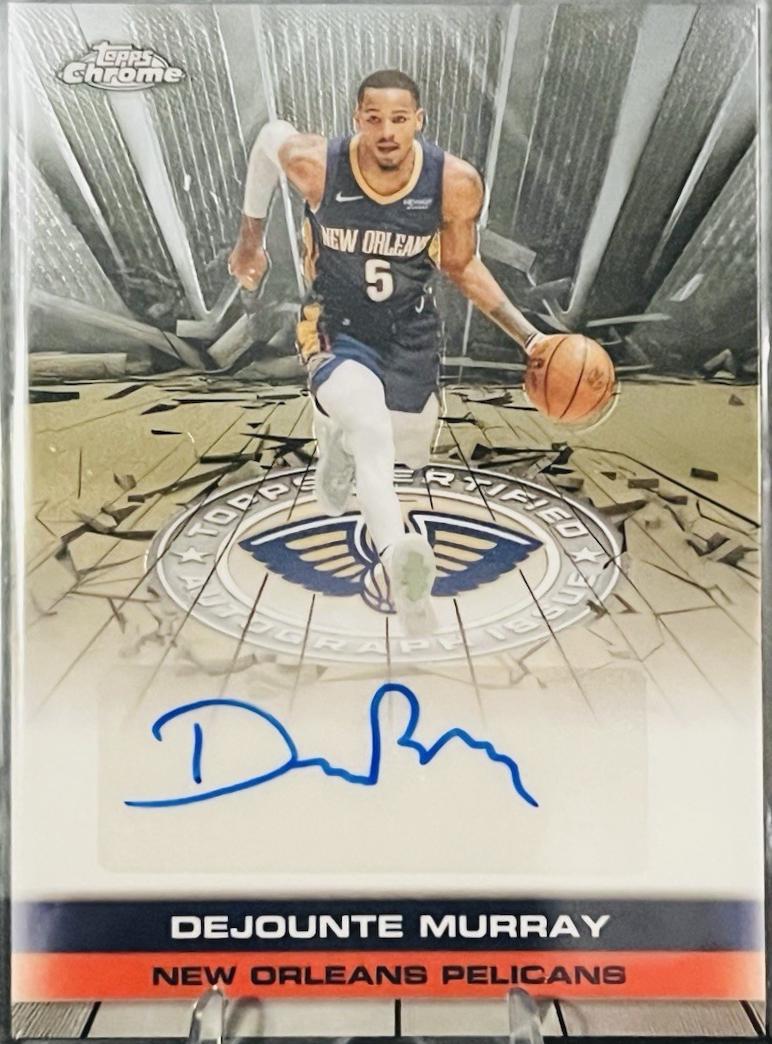2025 Topps Chrome Autograph Issue Veteran Dejounte Murray #TAU-DJM card