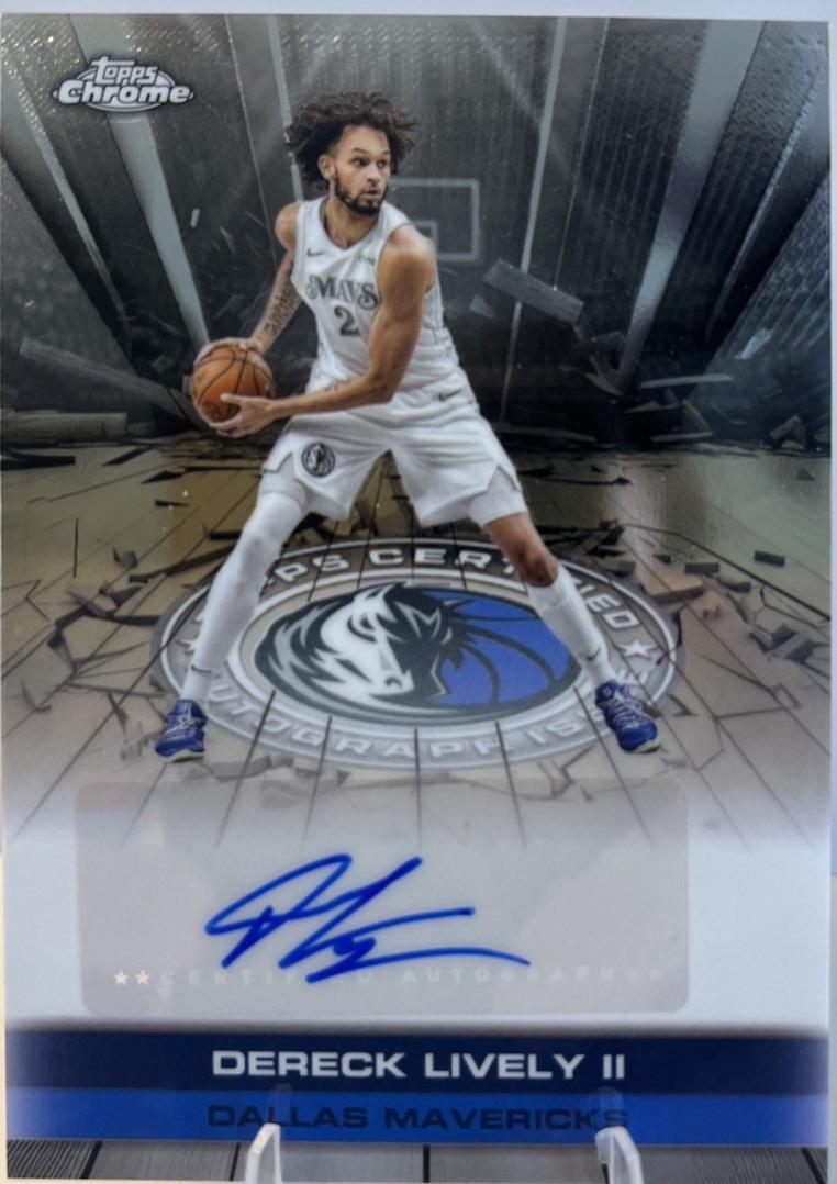 2025 Topps Chrome Autograph Issue Veteran Dereck Lively II #TAU-DL card