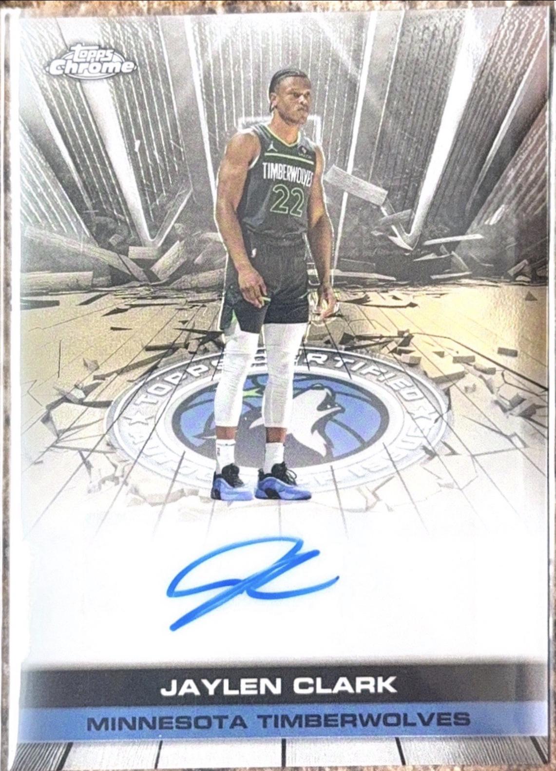 2025 Topps Chrome Autograph Issue Veteran Jaylen Clark #TAU-JC card