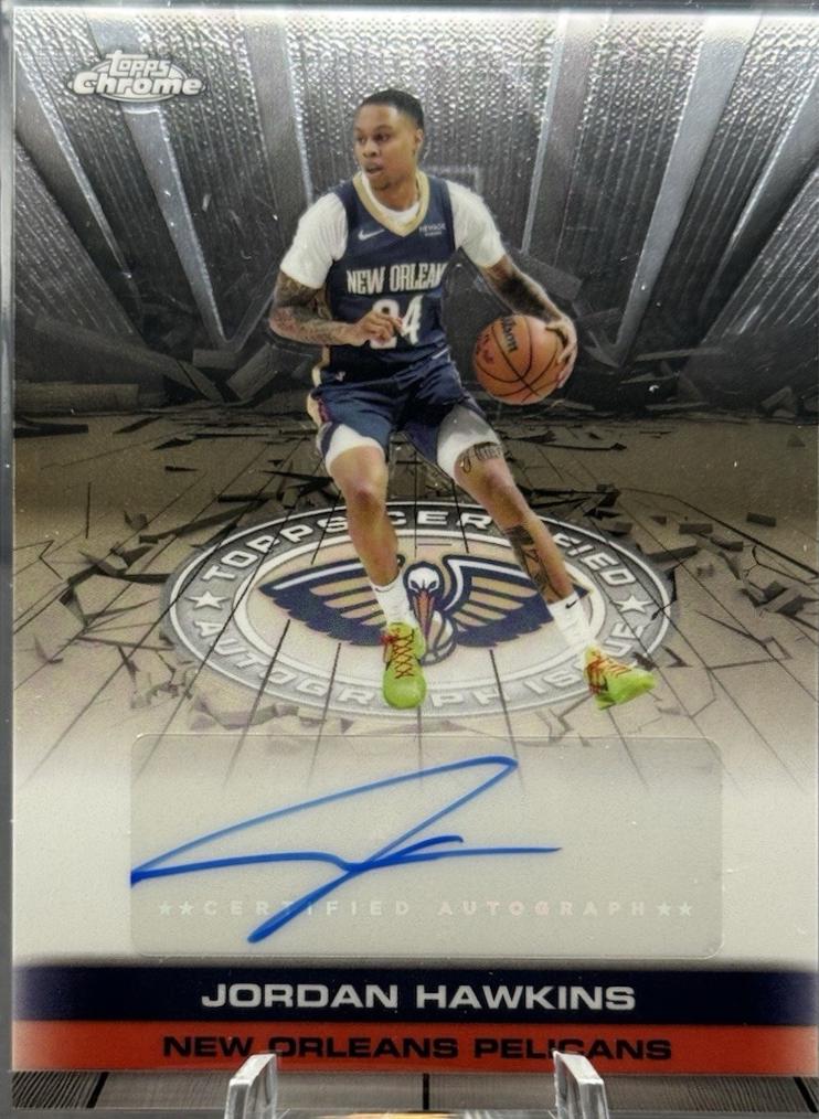 2025 Topps Chrome Autograph Issue Veteran Jordan Hawkins #TAU-JH card