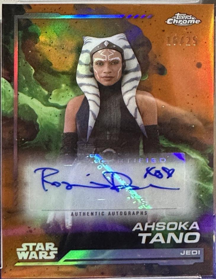 2025 Topps Chrome Autograph Rosario Dawson [Orange] #A-RD card
