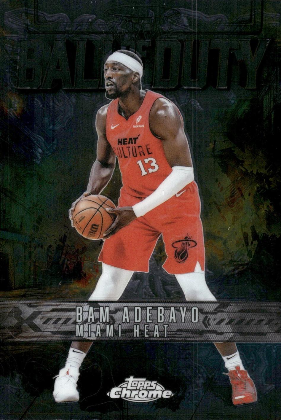 2025 Topps Chrome Ball Of Duty Bam Adebayo #BD-15 card
