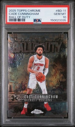 2025 Topps Chrome Ball Of Duty Cade Cunningham #BD-11 card