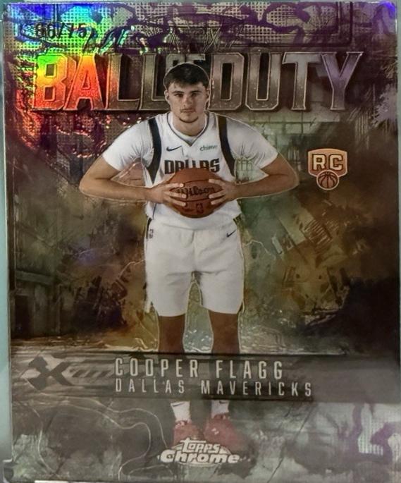 2025 Topps Chrome Ball Of Duty Cooper Flagg [Purple Refractor] #BD-21 card