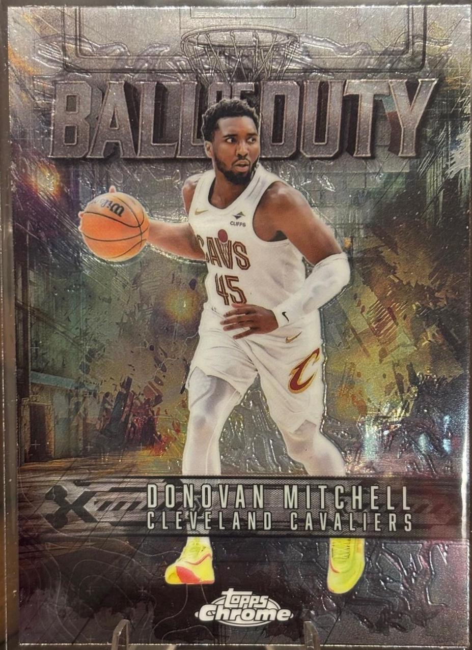 2025 Topps Chrome Ball Of Duty Donovan Mitchell #BD-7 card