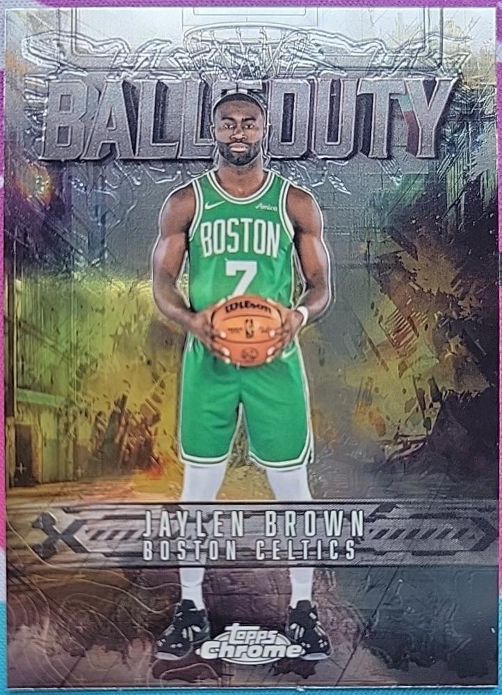 2025 Topps Chrome Ball Of Duty Jaylen Brown #BD-5 card