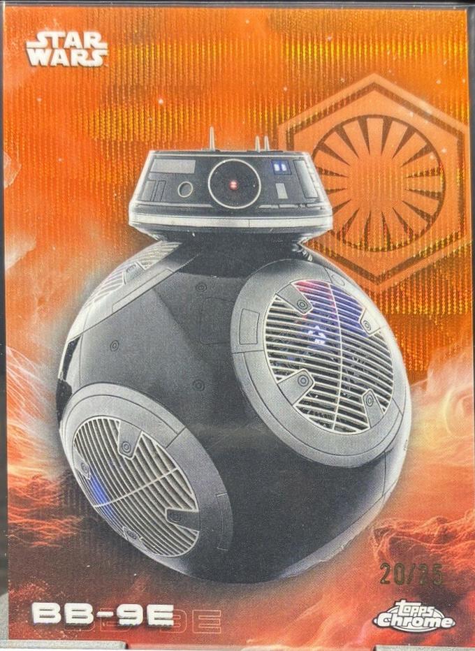 2025 Topps Chrome BB-9E [Orange Orange] #105 card