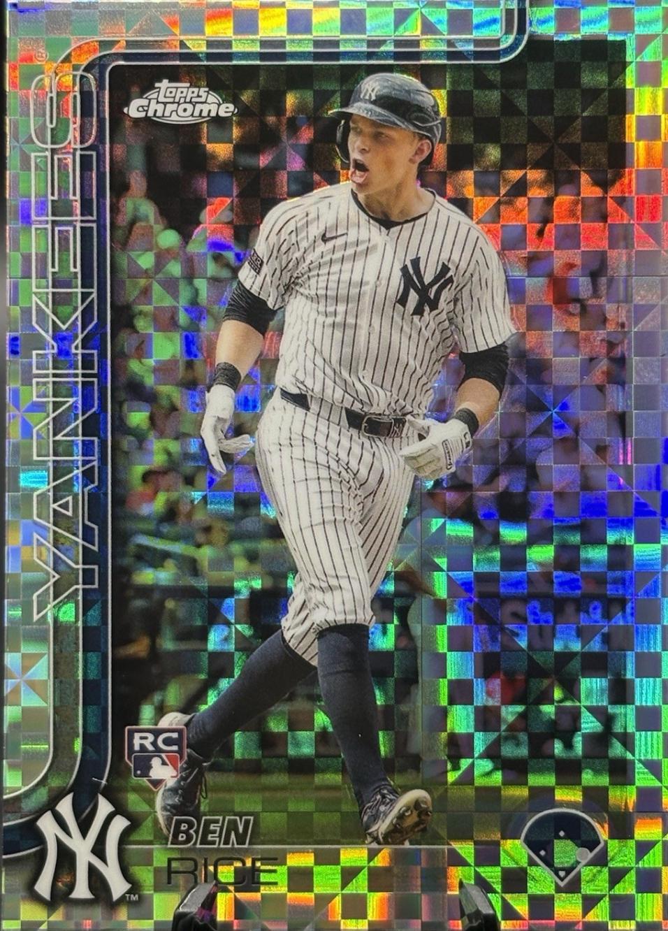 2025 Topps Chrome Ben Rice [X-Fractor] #139 card