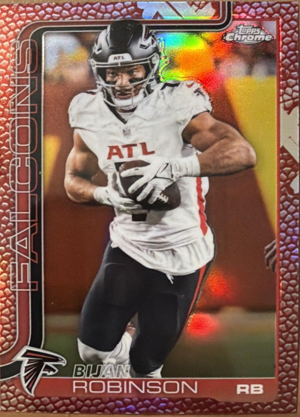 2025 Topps Chrome Bijan Robinson [Leather] #16 card