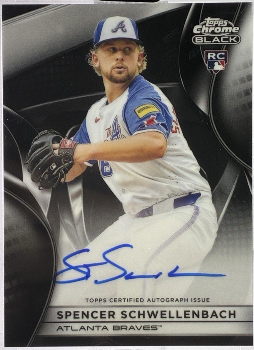 2025 Topps Chrome Black Autograph Spencer Schwellenbach #CBA-SSH card