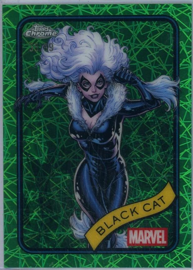 2025 Topps Chrome Black Cat [Green Lazer] #106 card