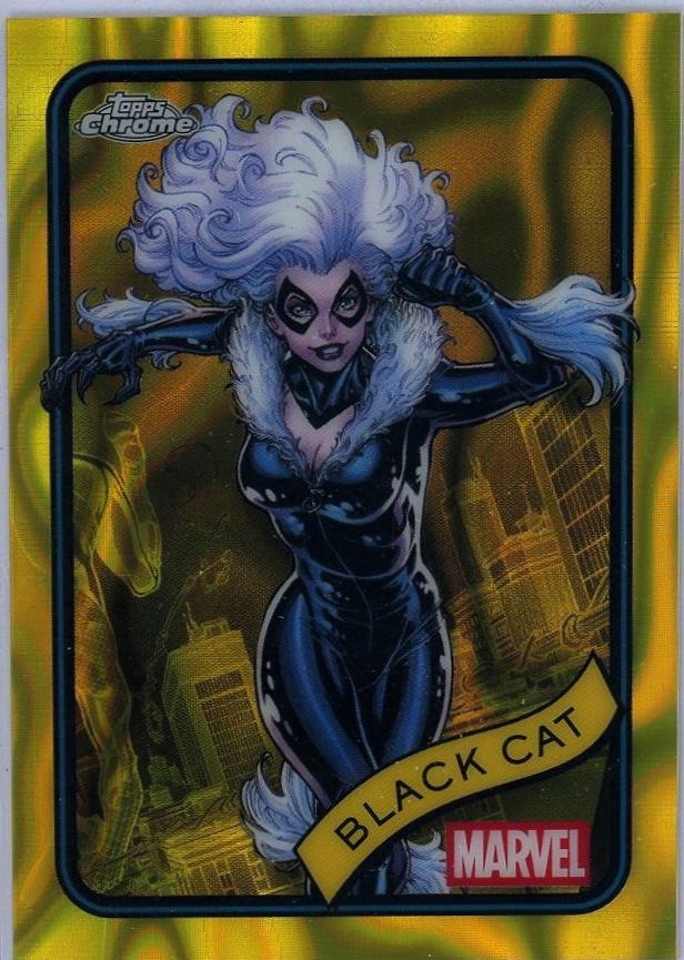 2025 Topps Chrome Black Cat [Yellow Lava] #106 card