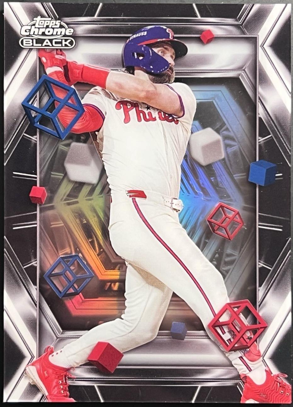 2025 Topps Chrome Black Depth of Darkness Bryce Harper #DOD-12 card