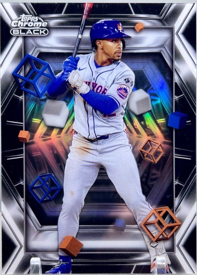 2025 Topps Chrome Black Depth of Darkness Francisco Lindor #DOD-13 card