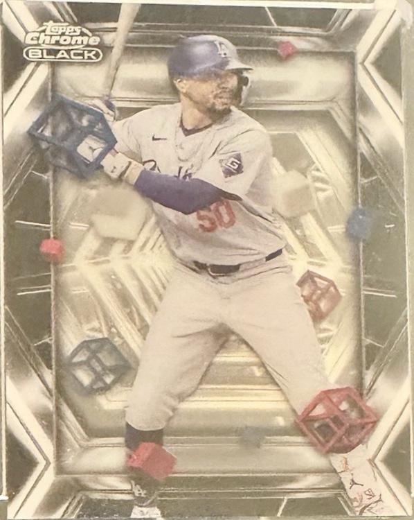 2025 Topps Chrome Black Depth of Darkness Mookie Betts #DOD-17 card