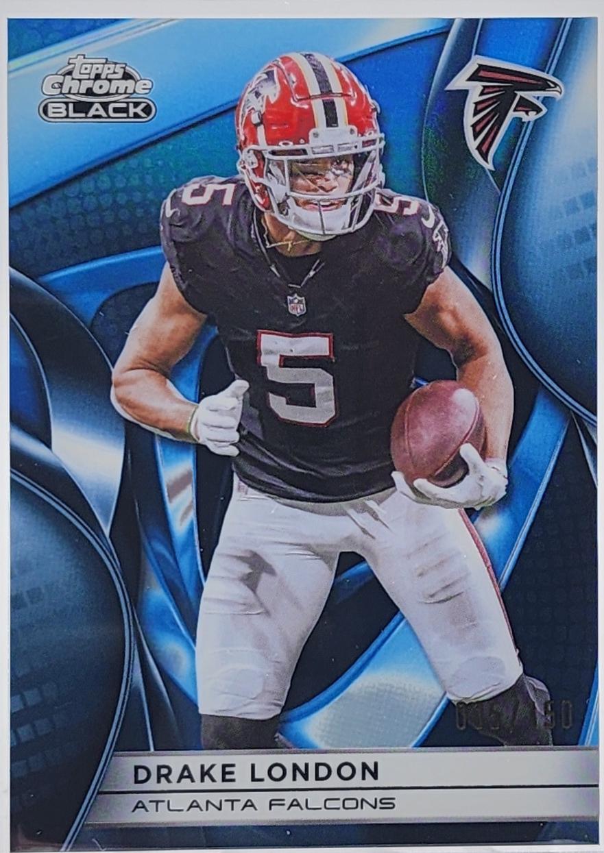 2025 Topps Chrome Black Drake London [Blue Refractor] #5 card