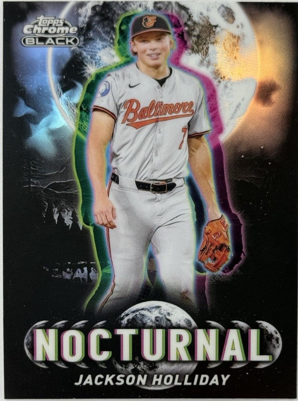2025 Topps Chrome Black Nocturnal Jackson Holliday #NOC-13 card