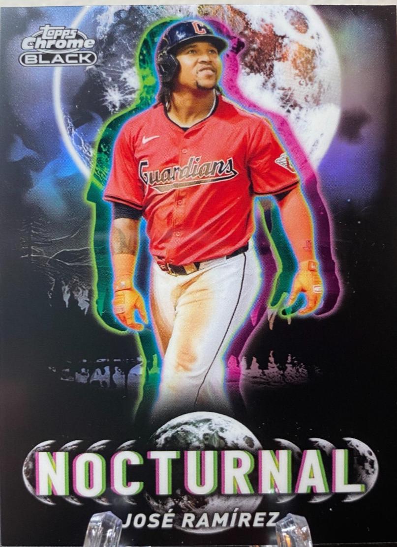 2025 Topps Chrome Black Nocturnal Jose Ramirez #NOC-27 card