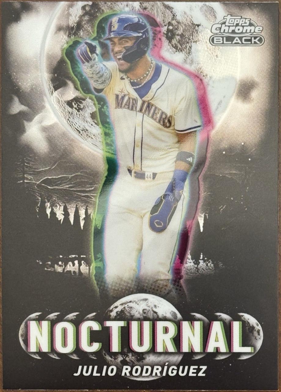 2025 Topps Chrome Black Nocturnal Julio Rodriguez #NOC-19 card