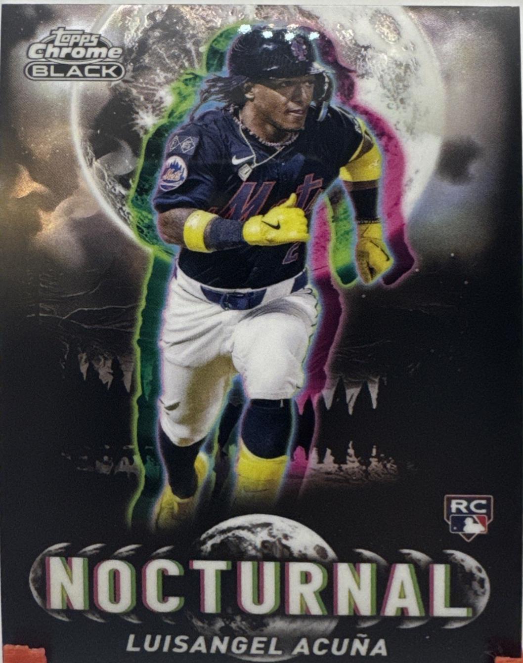 2025 Topps Chrome Black Nocturnal Luisangel Acuna #NOC-33 card