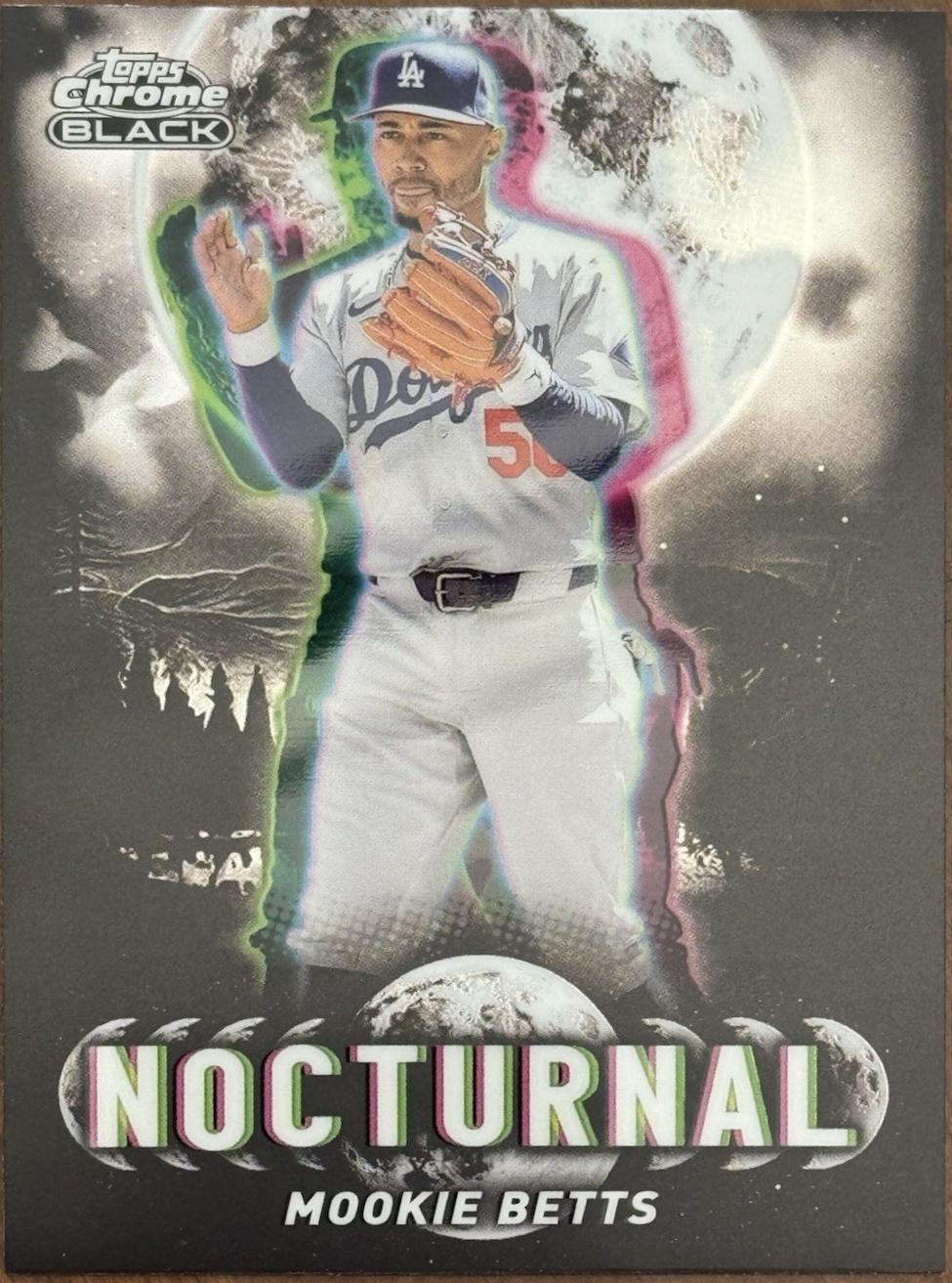 2025 Topps Chrome Black Nocturnal Mookie Betts #NOC-4 card