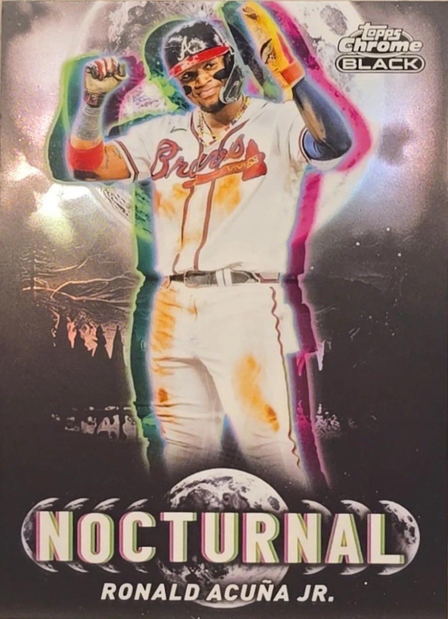 2025 Topps Chrome Black Nocturnal Ronald Acuna Jr. #NOC-10 card