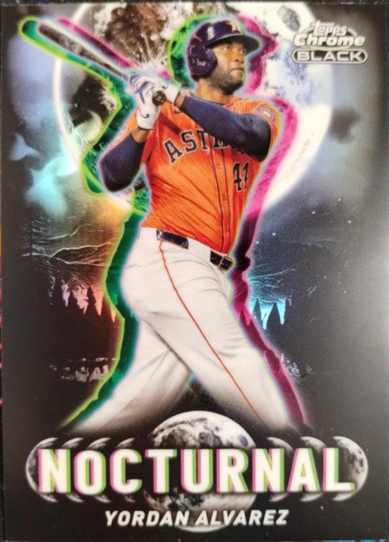 2025 Topps Chrome Black Nocturnal Yordan Alvarez #NOC-21 card