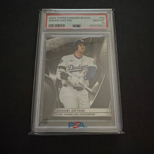 2025 Topps Chrome Black Shohei Ohtani #50 card