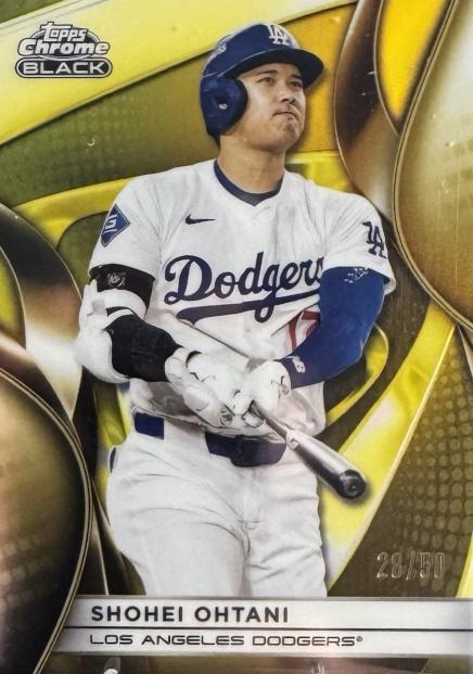 2025 Topps Chrome Black Shohei Ohtani [Gold Refractor] #50 card