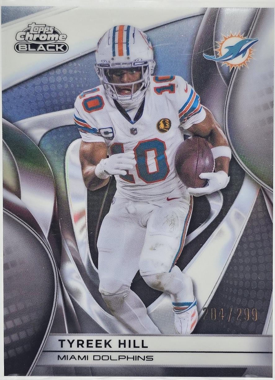 2025 Topps Chrome Black Tyreek Hill [Refractor] #62 card
