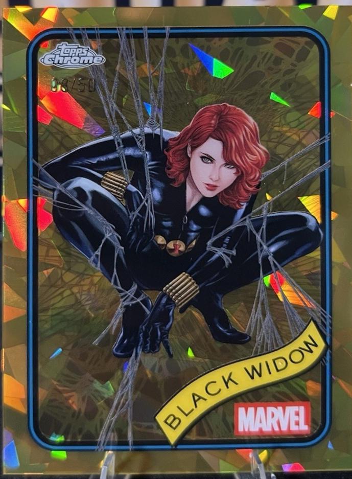 2025 Topps Chrome Black Widow [Gold Wave] #129 card