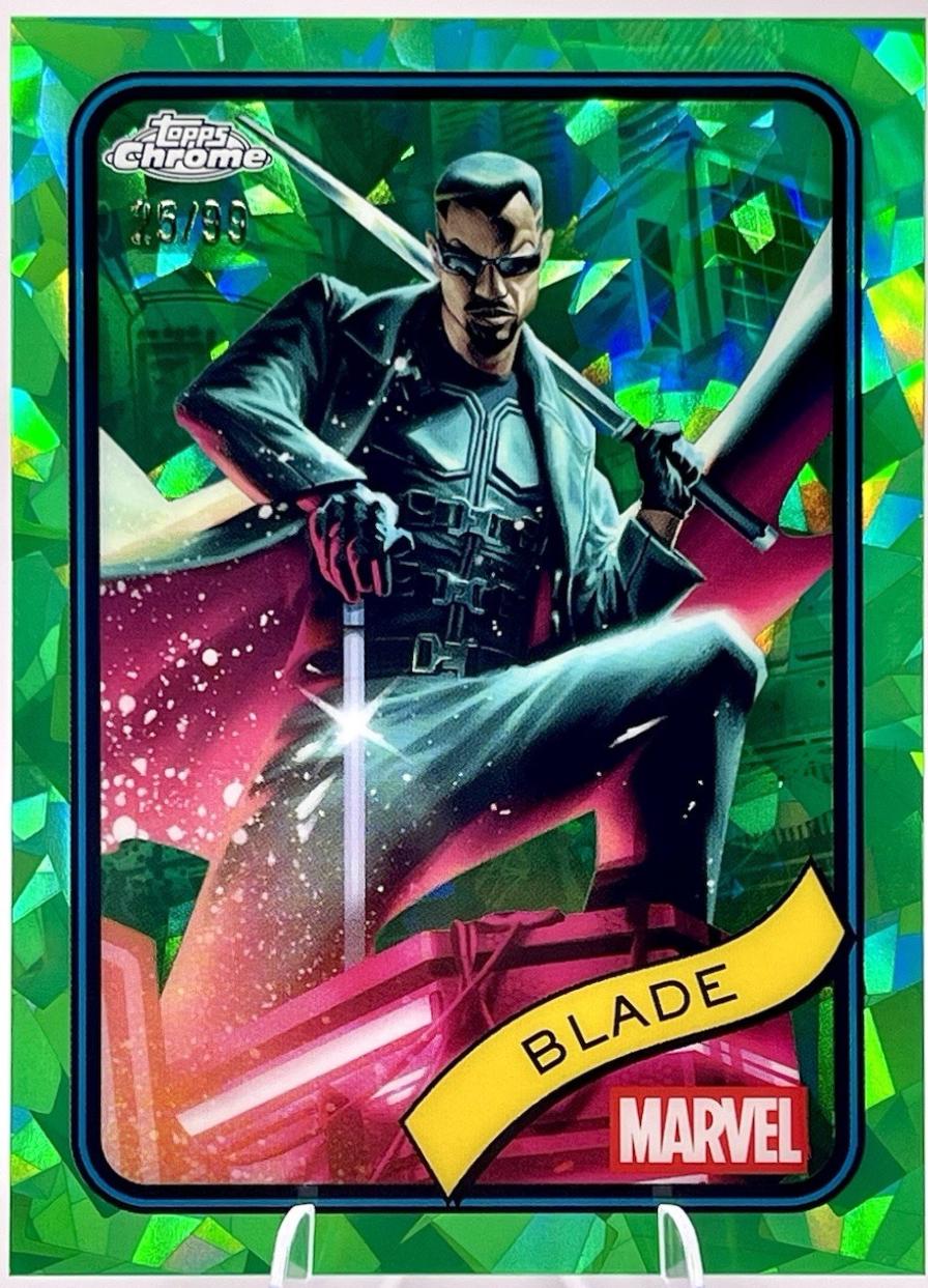 2025 Topps Chrome Blade [Green Sapphire] #126 card