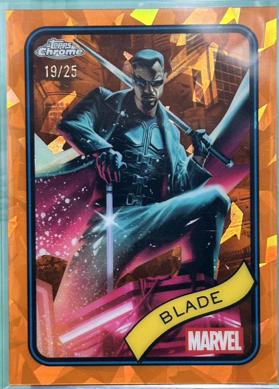 2025 Topps Chrome Blade [Orange Sapphire] #126 card