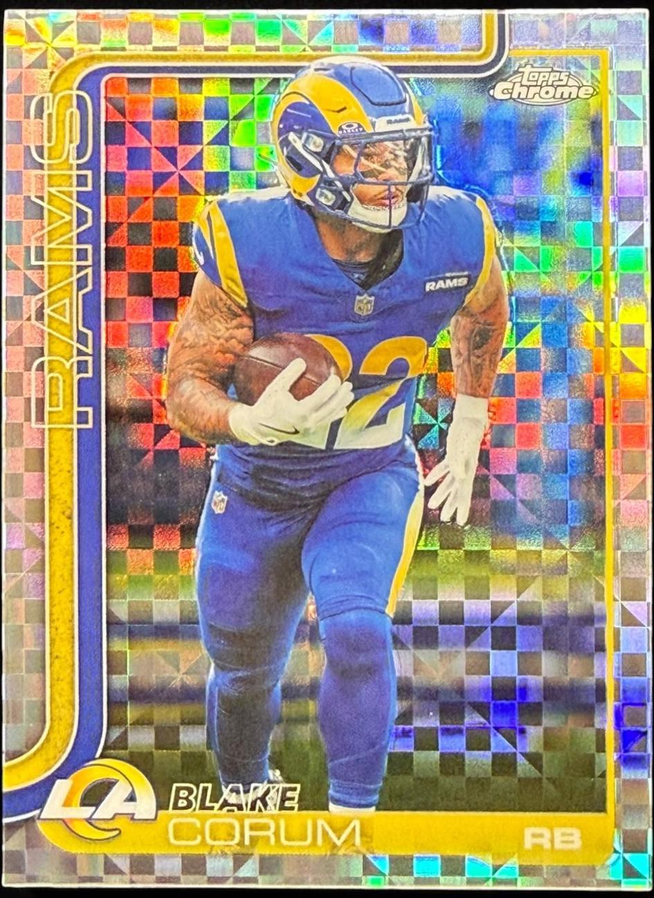 2025 Topps Chrome Blake Corum [X-Fractor] #171 card