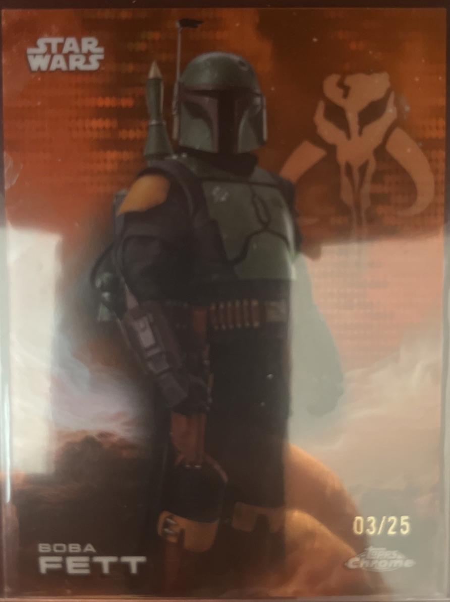 2025 Topps Chrome Boba Fett [Orange Pulsar] #11 card
