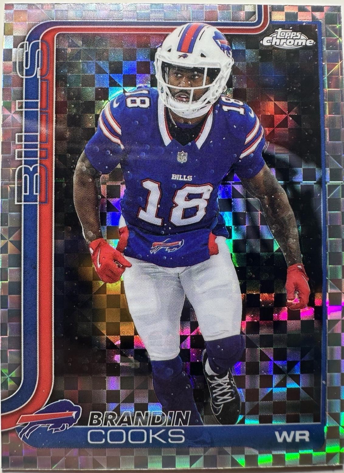 2025 Topps Chrome Brandin Cooks [X-Fractor] #217 card