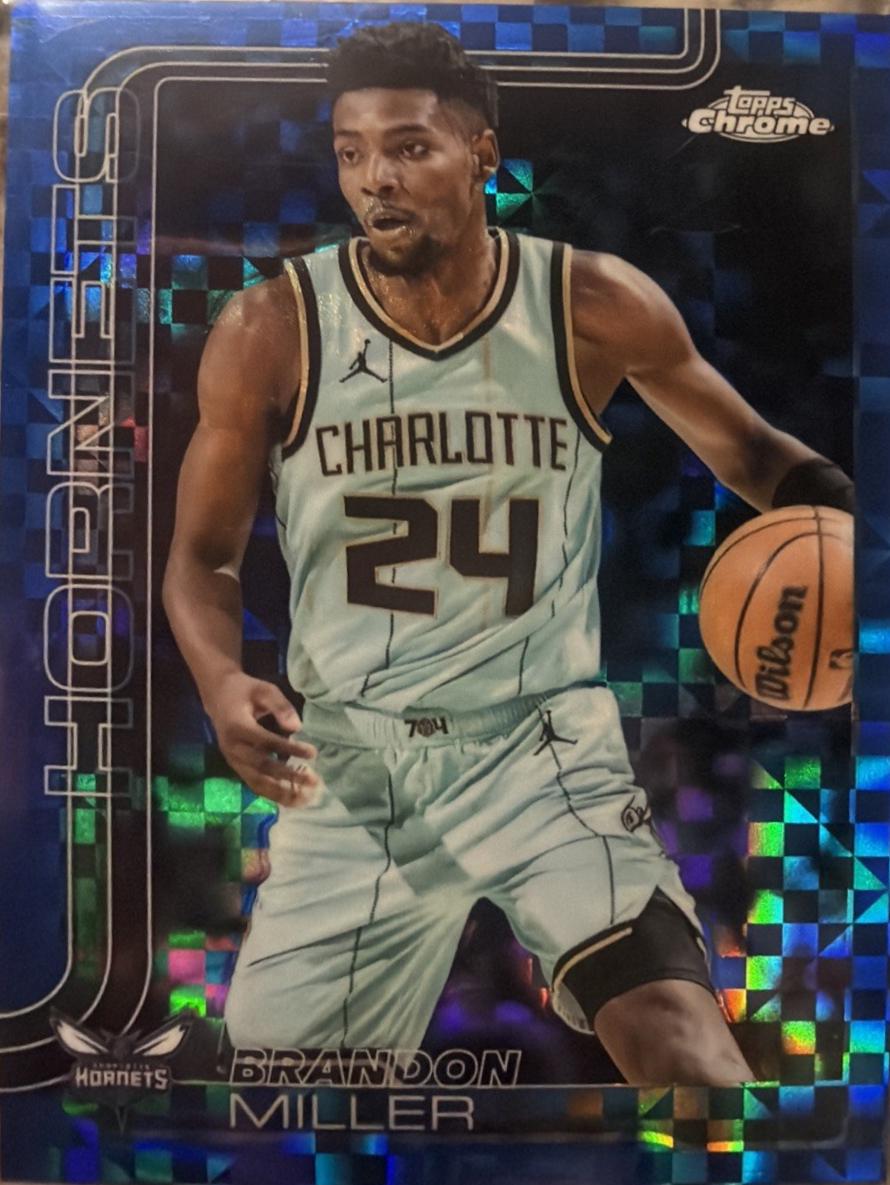 2025 Topps Chrome Brandon Miller [Blue X-Fractor] #89 card