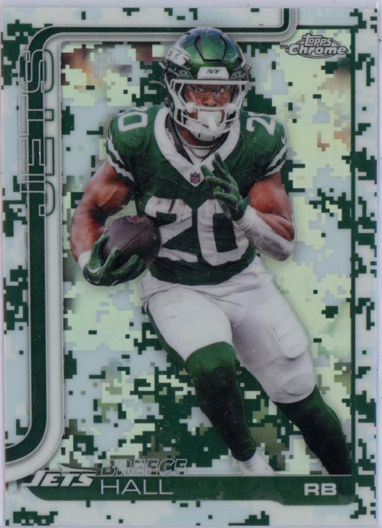 2025 Topps Chrome Breece Hall [Team Camo Variation] #238 card