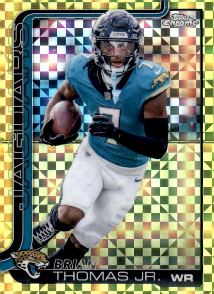 2025 Topps Chrome Brian Thomas Jr. [X-Fractor Green] #135 card