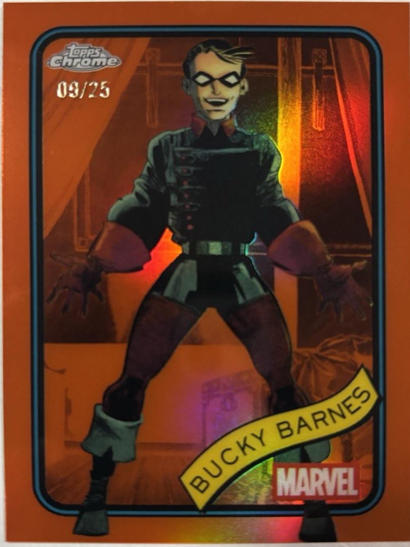 2025 Topps Chrome Bucky Barnes [Orange] #124 card