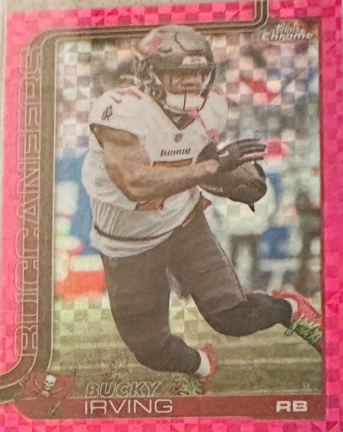 2025 Topps Chrome Bucky Irving [X-Fractor Pink] #285 card