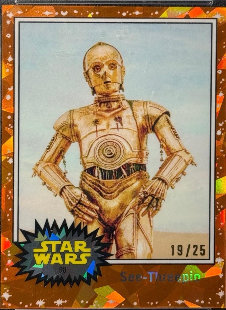 2025 Topps Chrome C-3PO [Orange Sapphire] #13 card