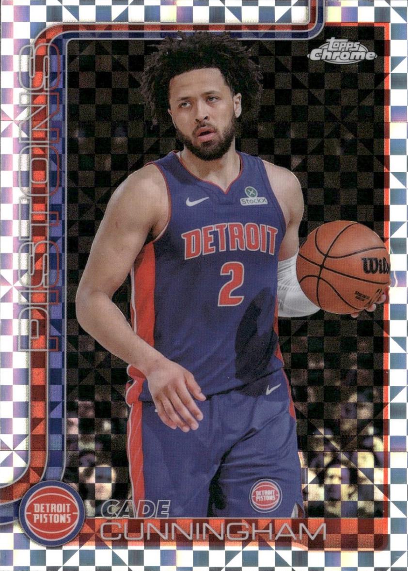 2025 Topps Chrome Cade Cunningham [X-Fractor] #88 card