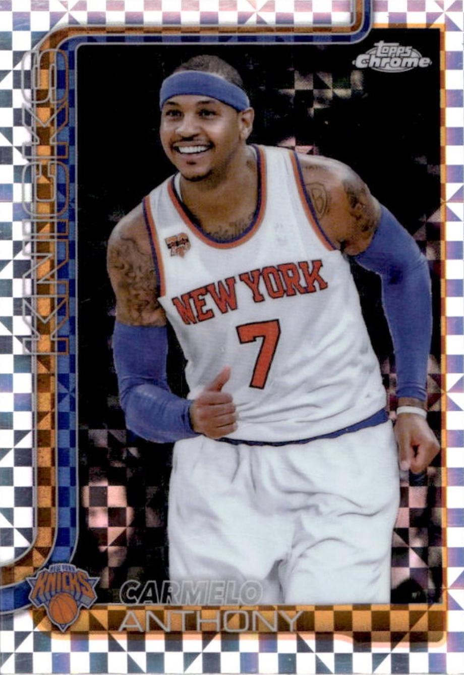 2025 Topps Chrome Carmelo Anthony [X-Fractor] #248 card