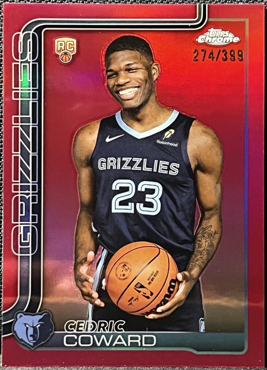 2025 Topps Chrome Cedric Coward [Magenta Refractor] #261 card