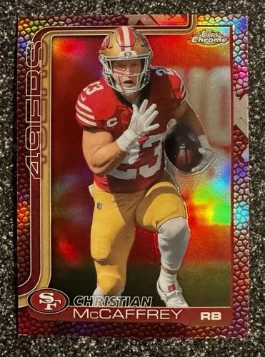 2025 Topps Chrome Christian McCaffrey [Leather] #263 card
