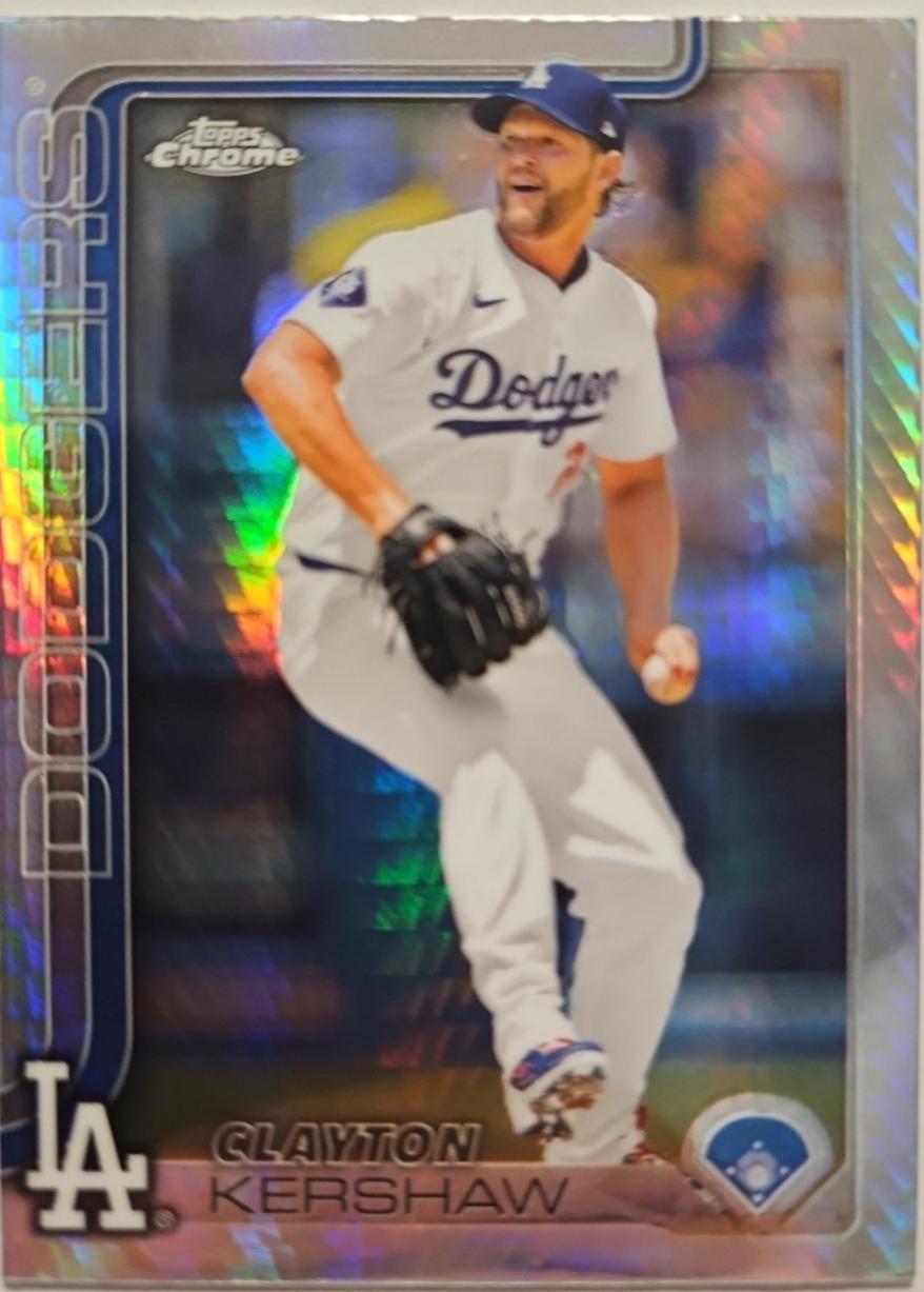 2025 Topps Chrome Clayton Kershaw [Prism] #88 card