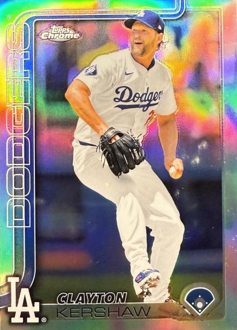 2025 Topps Chrome Clayton Kershaw [Refractor] #88 card