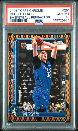 2025 Topps Chrome Cooper Flagg [Basketball Refractor] #251 card